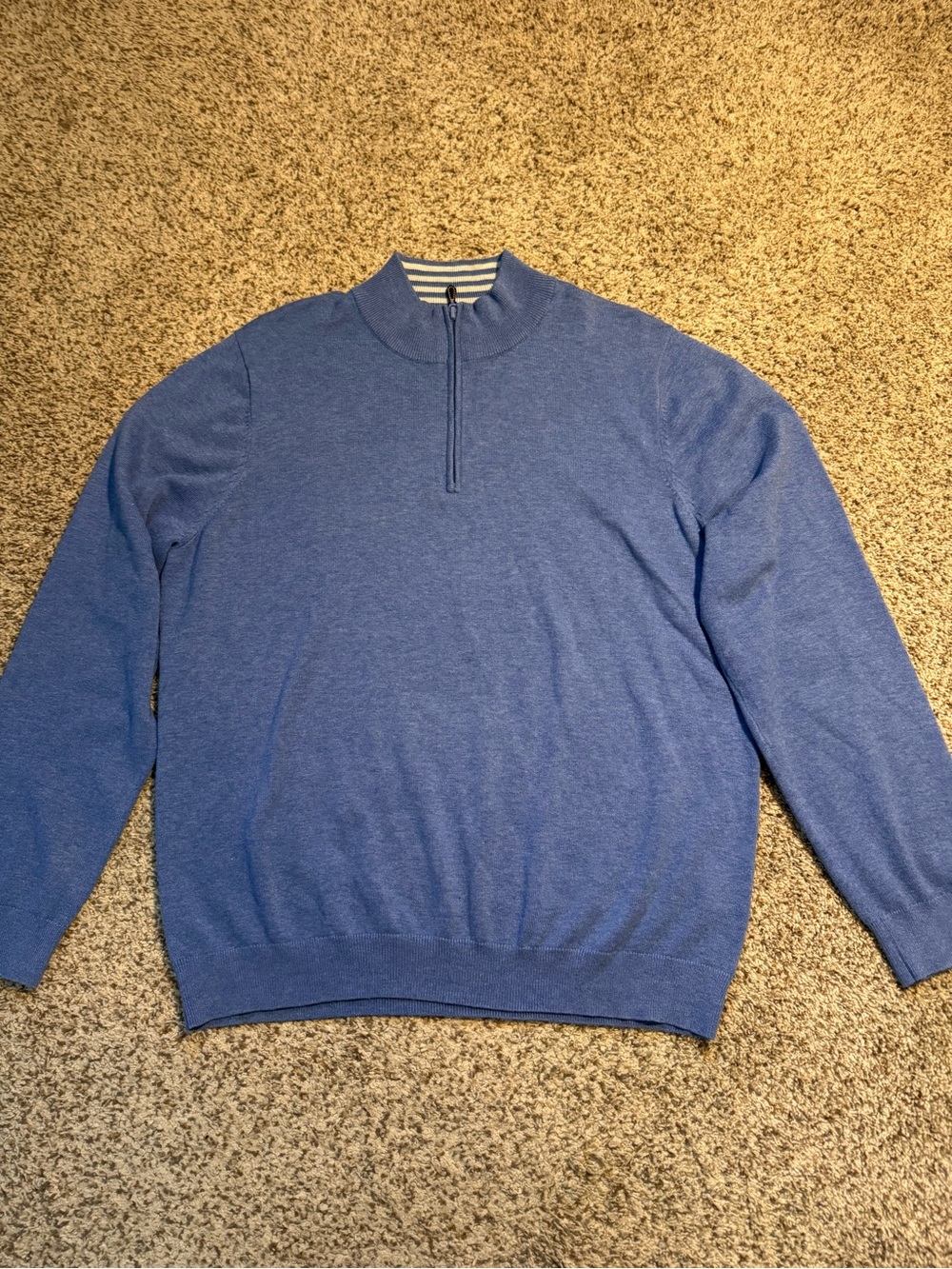J. McLaughlin Blue Quarter-Zip Sweater - Men’s XL